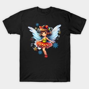 Dancing Christmas Fairy Snowflakes Fairies T-Shirt
